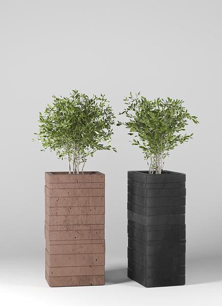 Цветочный вазон из архитектурного бетона СтаркБет «Камелия» 50 л ОПТ фото 1