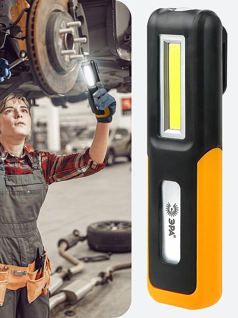 ЭРА Б0052313 Светодиодный фонарь Рабочие, серия "Практик" RA-803 аккумуляторный, крючок, магнит, miscro USB фото 8