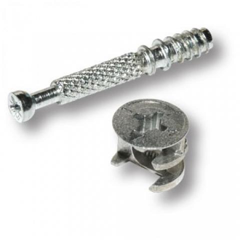 Стяжка эксцентриковая (саморез) Н=10мм, L=24мм mini фото 1
