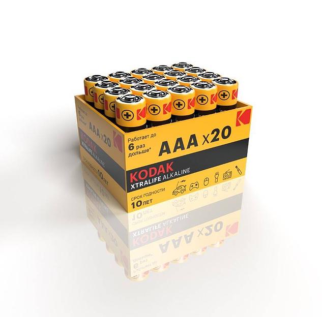 Батарейка Kodak LR03-20 bulk XTRALIFE Alkaline (20/360/34560) KODAK Б0054764 фото 1