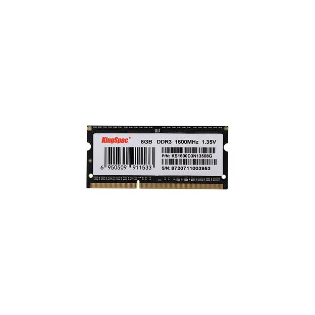 Оперативная память KINGSPEC KS1600D3N13508G DDR3L - 1x 8ГБ 1600МГц, для ноутбуков (SO-DIMM), Ret фото 1