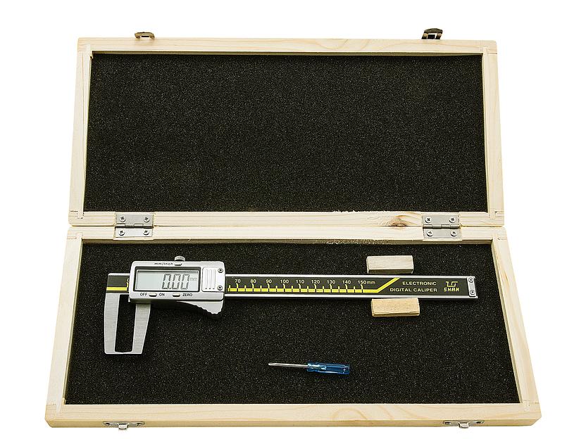 Штангенциркуль д/нар.канавок ШЦЦСК-5-200 0,01 электр. губ.80мм SHAN с поверкой фото 2