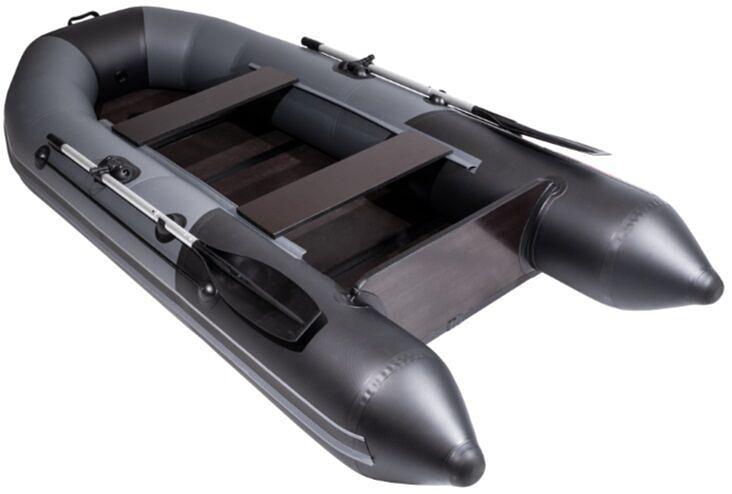 Лодка Таймень NX 2850 киль, слань , 2850*1320*360 мм., цвет: графит-черный фото 4