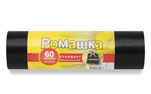 Мешки для мусора Серия «Стандарт» с завязкой 60 л/10 шт ОПТ фото 1