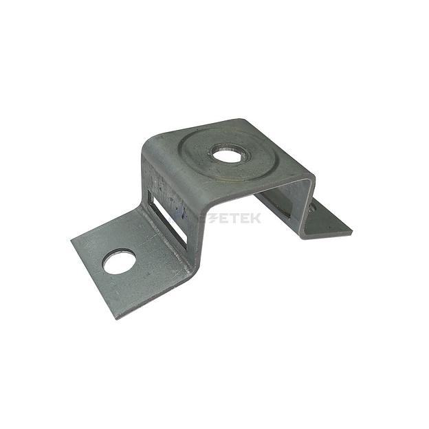 Пластина 74х30 П-образная с пазом, оцинк. фото 1