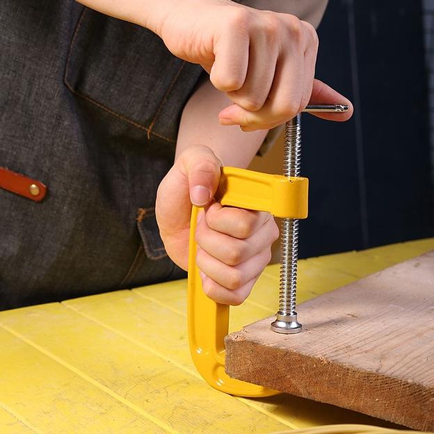 Струбцина G-образная усиленная Deli DL-G204 высота зажима 100мм, глубина зажима 50мм фото 7