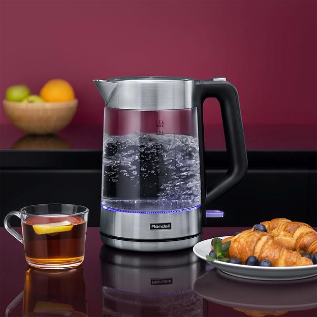 Чайник электрический Rondell RDE-1008 1.7л. 2200Вт прозрачный корпус: стекло фото 4