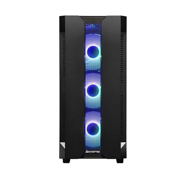 Chieftec Hunter, ATX Gaming case, w/Glass, 4xRGB fan фото 10