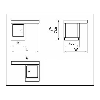 Однотумбовая пультовая секция КО1 фото 2