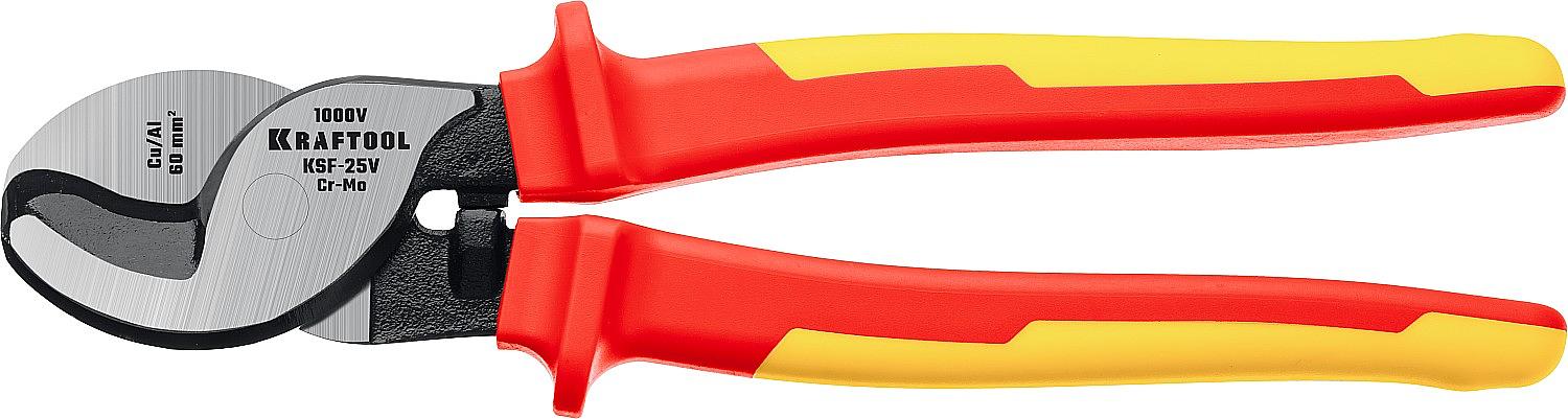 KRAFTOOL KSF-25V, d 13 мм, 250 мм, VDE, 1000 В, усиленный, диэлектрический кабелерез (23334-25V) фото 1