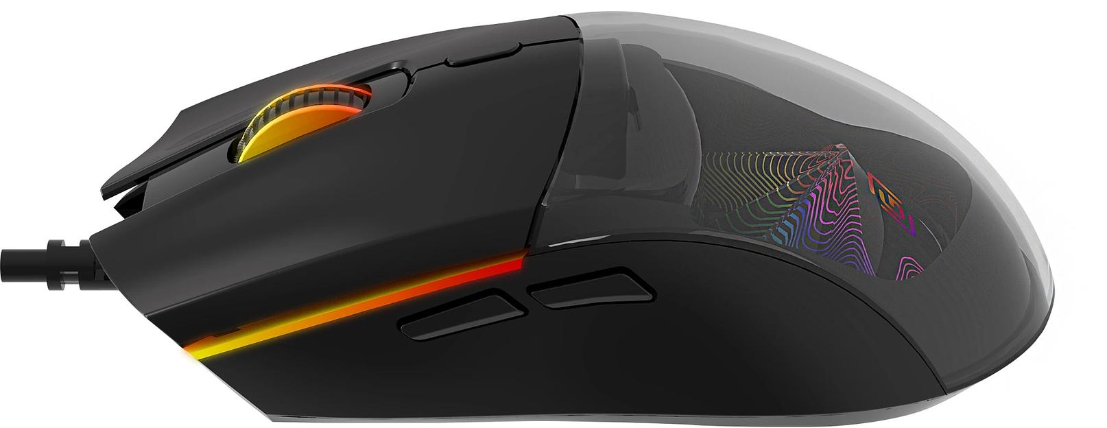 Мышь Оклик 714GM черный оптическая (3200dpi) USB (7but) фото 2