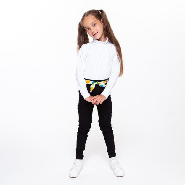 Водолазка для девочки Мануфактурная лавка, рост 122 см, белый ОПТ фото 3