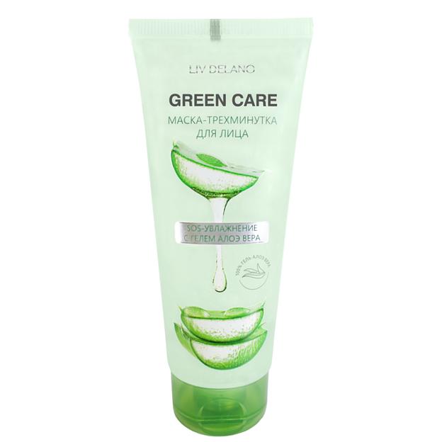 Liv delano green care маска-трехминутка для лица sos-увлажнение с гелем алоэ вера 75г фото 1