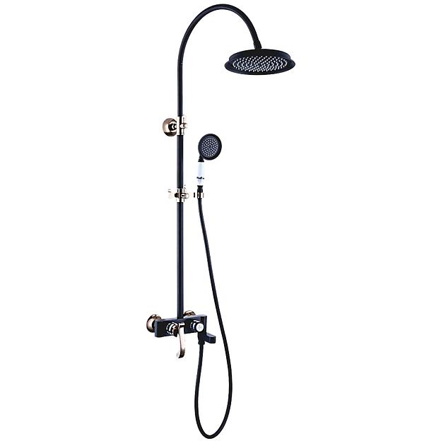 Душевая система K19026B Gerhans, черный и розовое золото, Опт фото 1