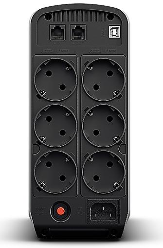 ИБП CyberPower CP900EPFCLCD, Line-Interactive, 900VA/540W, 6 Schuko розеток, USB, RJ11/RJ45, LCD дисплей, Black, 0.33х0.36х0.2м., 8.3кг. CyberPower CP900EPFCLCD фото 3