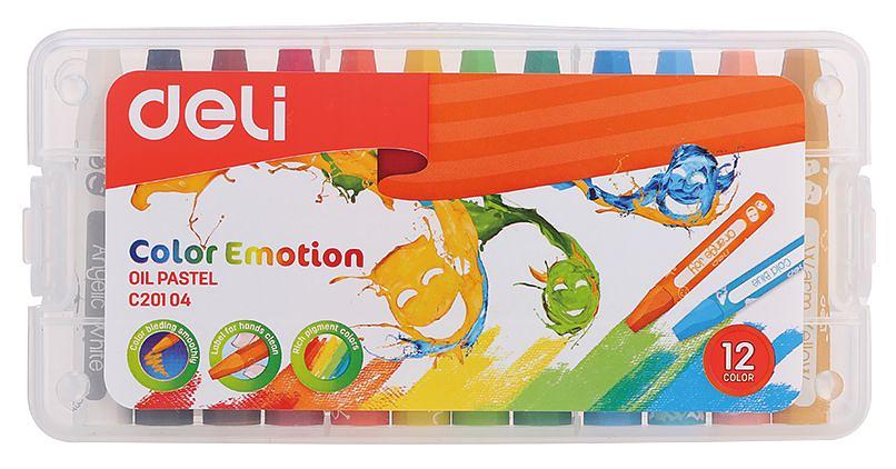Масляная пастель Deli EC20104 Color Emotion шестигранные 12цв. пл.кор. фото 1