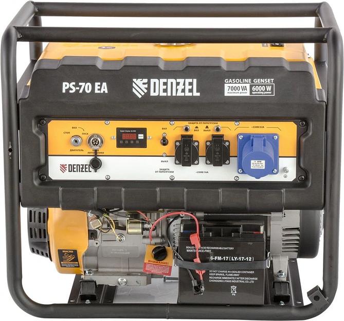Генератор Denzel PS 70 EA 6кВт фото 4