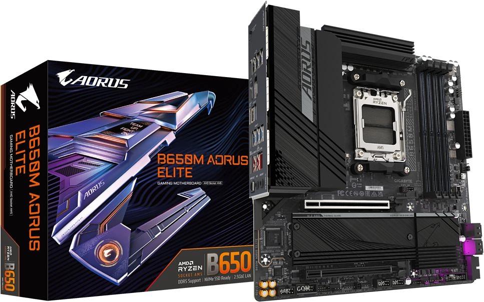 Материнская плата Gigabyte B650M AORUS ELITE SocketAM5 AMD B650 mATX AC`97 8ch(7.1) 2.5Gg RAID+HDMI+DP фото 6