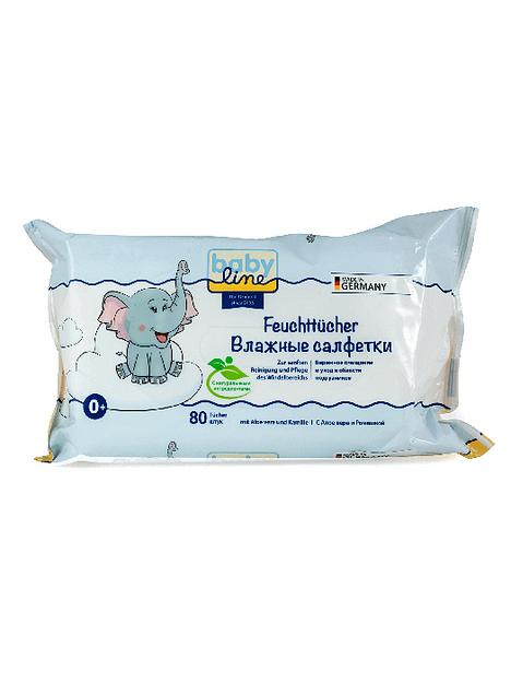 Набор влажных салфеток Babyline с алоэ вера и ромашкой 80+80 шт ОПТ фото 5