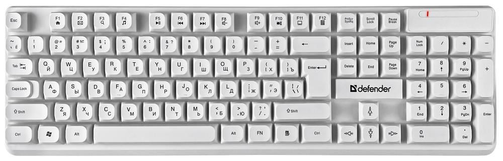 Клавиатура + мышка MILAN C-992 RU WHITE 45994 DEFENDER фото 2