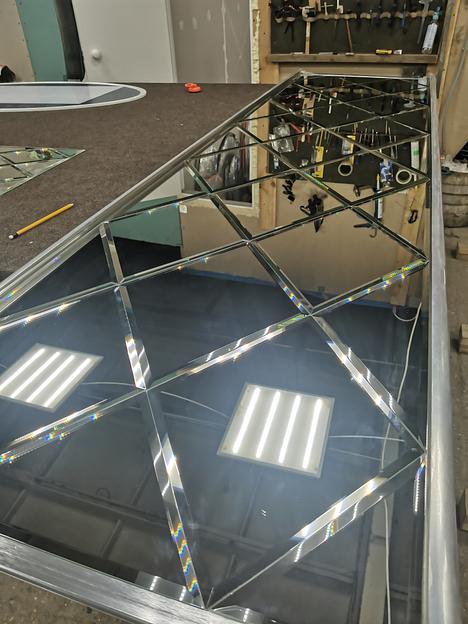 Зеркальное панно с фацетом фото 5