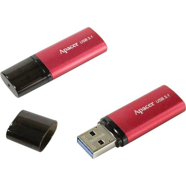 32GB Apacer AH25B USB Flash AP32GAH25BR-1 USB 3.1 Gen 1, Red/Black, Metal case, (916280) RTL фото 2