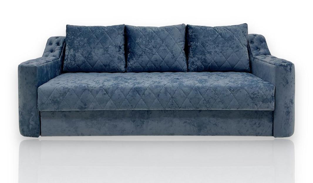 Диван прямой «Комфорт 2», голубой, ткань Краш5, опт фото 1
