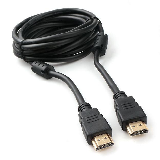Cablexpert CCF2-HDMI4-10, Кабель HDMI 3м, v2.0, 19M/19M, черный, позол.разъемы, экран, 2 ферр кольца, пакет фото 1
