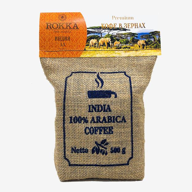Кофе в зёрнах ROKKA «Индия Плантейшн АА» 500 г ОПТ фото 1
