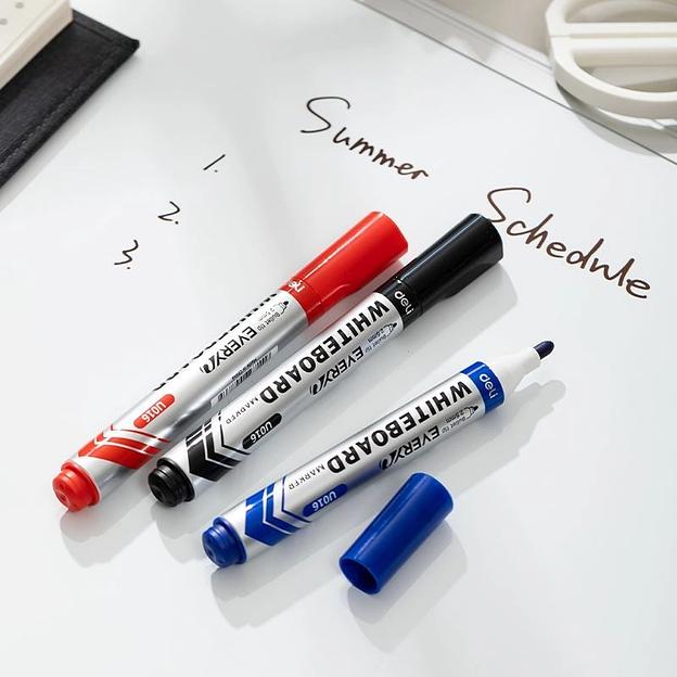 Маркер для досок Deli EU016-BL Everyu пулевидный пиш. наконечник 2.5мм заправляемый синий фото 3