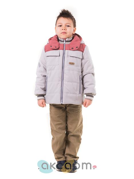 Куртка «Эдгар» 30, 116 светло-оливковый/кирпичный ОПТ фото 1