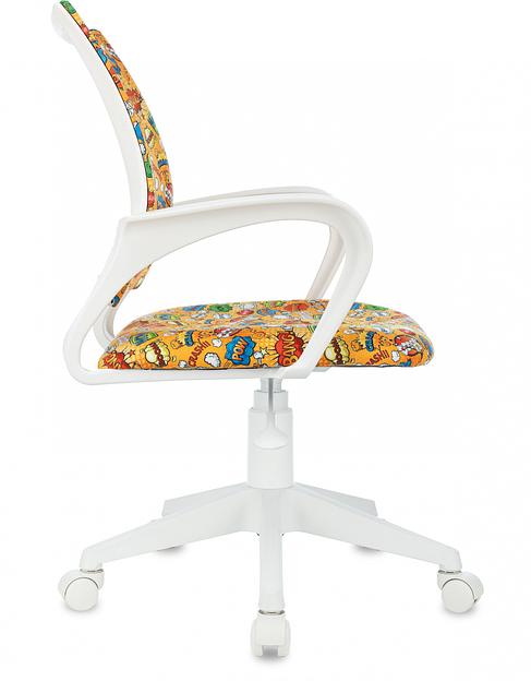 Кресло детское Бюрократ BUROKIDS 1 W оранжевый бэнг крестов. пластик пластик белый фото 3