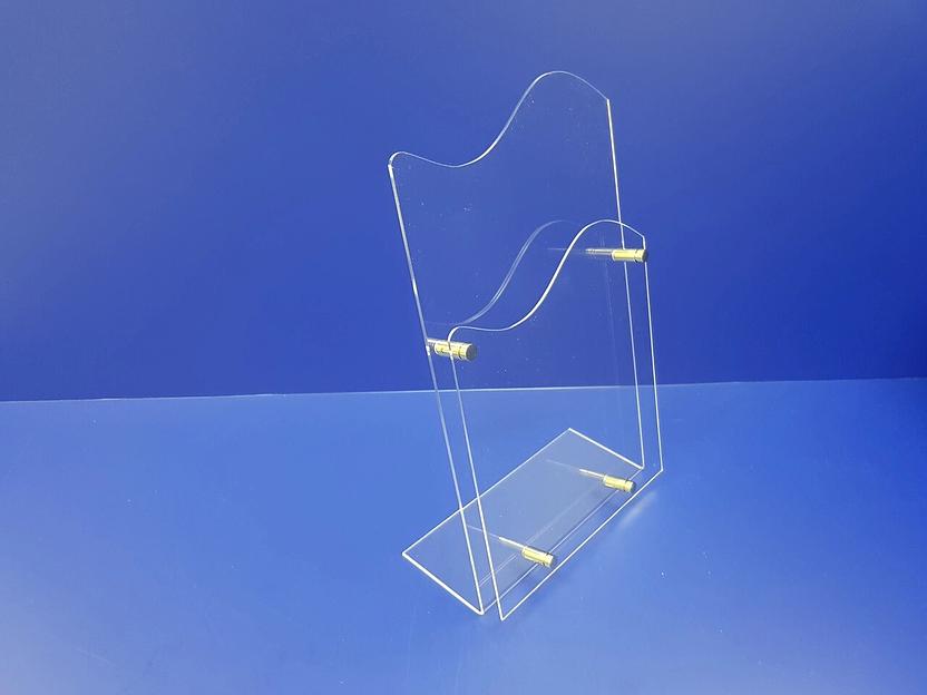 Акриловая настольная подставка для бумаг журналов  c дистанционными держателями ф-а4 фото 1