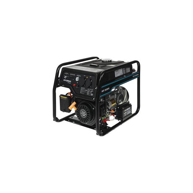 Бензиновый генератор Hyundai HHY 3020FE, 220/12 В, 3.1кВт, с АКБ фото 1
