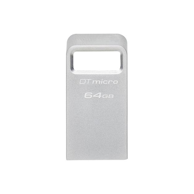 Флеш Диск Kingston 64Gb DataTraveler Micro DTMC3G2/64GB USB3.0 серебристый фото 1