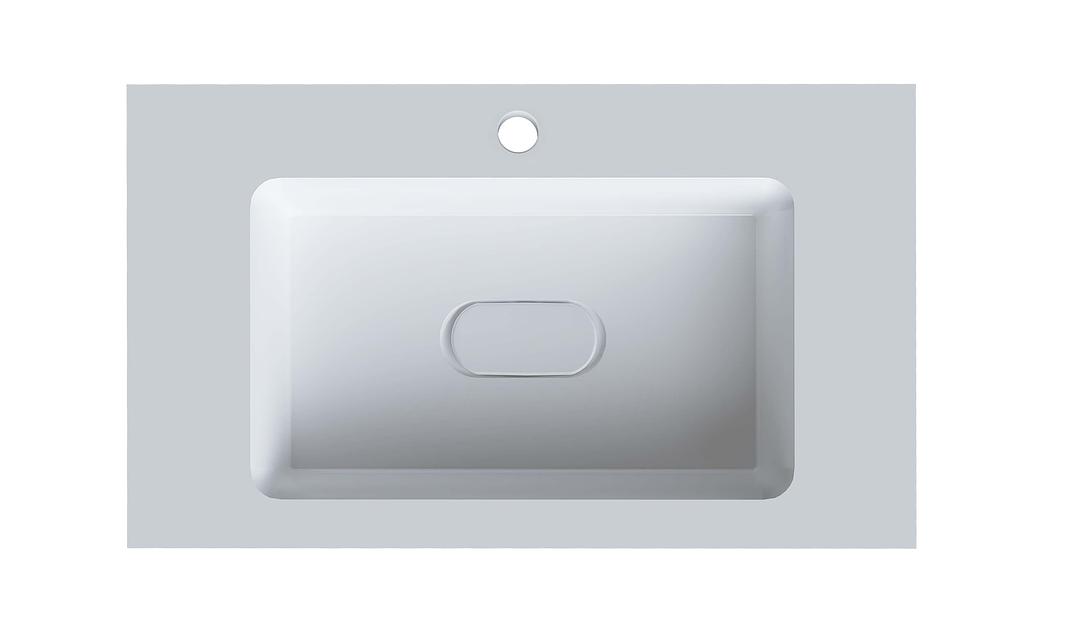 Раковина для ванной полувстраиваемая Uperwood Modul 80 см, белая глянцевая фото 5