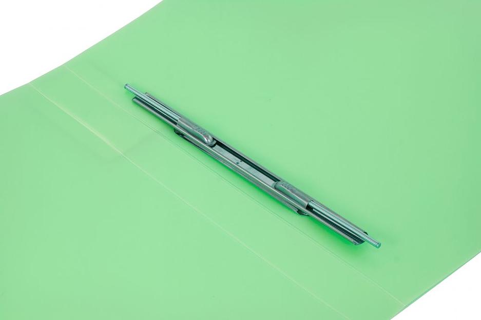 Папка метал.пруж.скоросш. Бюрократ Gems GEM07PGRN A4 пластик 0.7мм торц.карм с бум. встав зеленый турмалин фото 2