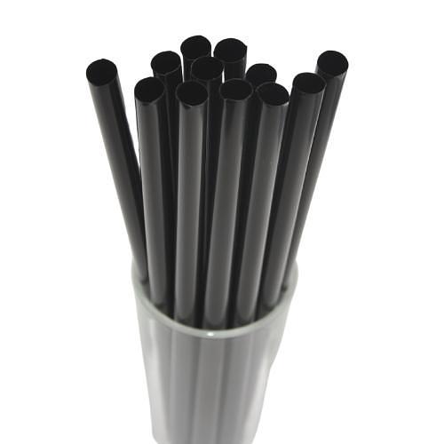 Трубочки кокт. 1,0*25 см. 250 шт/уп. прямые черные XL /1/12/ фото 1