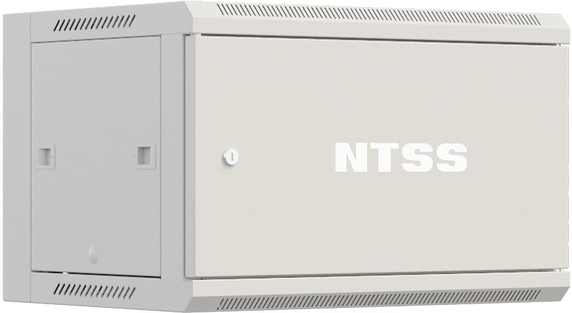 Шкаф коммутационный NTSS Премиум (NTSS-W6U6060FD) настенный 6U 570x600мм пер.дв.металл 60кг серый фото 2