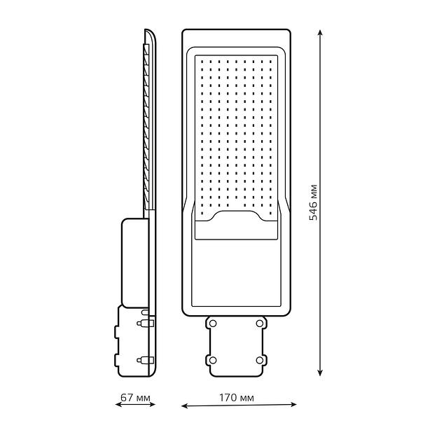 Светильник консольный Gauss 629534120 120Вт ламп.:168шт черный фото 6