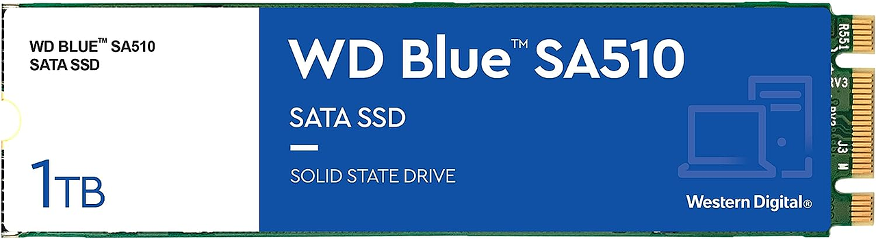 Твердотельный накопитель 1000GB SSD WD BLUE SA510 3D NAND M.2  WDS100T3B0B фото 1