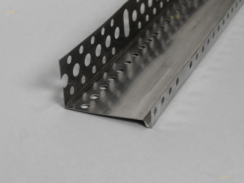 Цокольный опорный профиль алюминиевый 50 мм с перфорацией и капельником, толщина 0,65 мм ProfiGips 2,5 м ОПТ фото 2