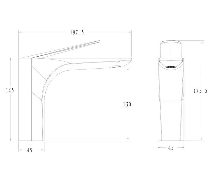2040CB Смеситель на раковину ICON черный матовый фото 2