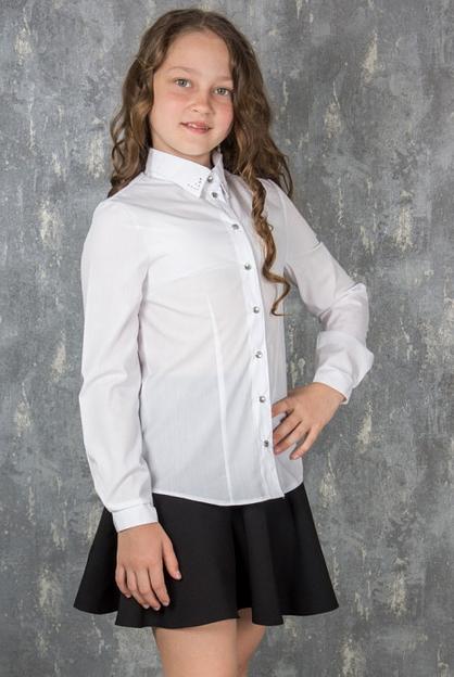 Школьная блузка Энди для девочек, молочная, 2-760_2, опт фото 1