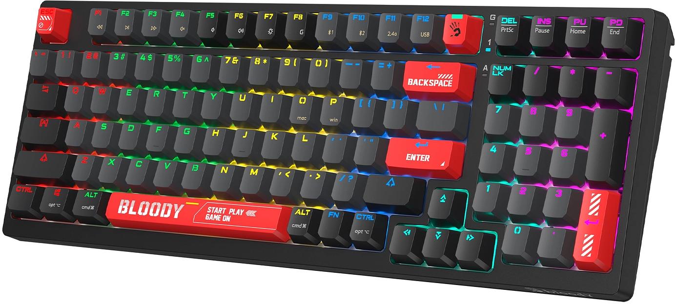 Клавиатура A4Tech Bloody WS98 механическая черный/красный USB for gamer LED (WS98) фото 7