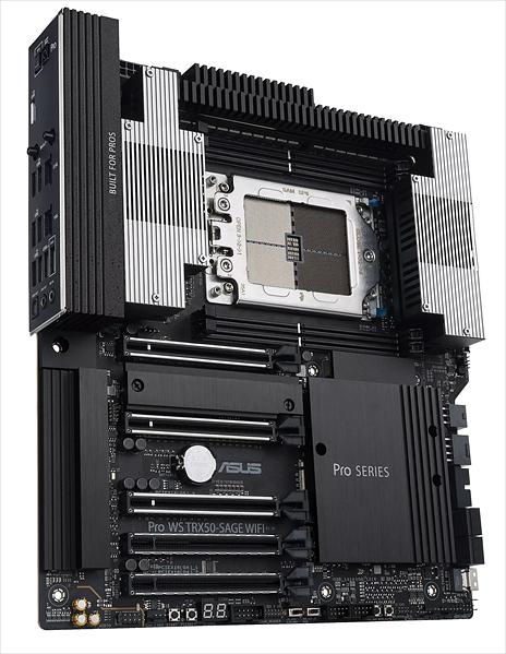Материнская плата ASUS PRO WS TRX50-SAGE WIFI, AMD TRX50, 4*DDR5, 4*SATA, 3*M.2, 6*USB 3.2, 2*USB 2.0,Type-C, 5*PCIx16, CEB; 90MB1FZ0-M0EAY0 (PRO WS TRX50-SAGE WIFI) фото 2