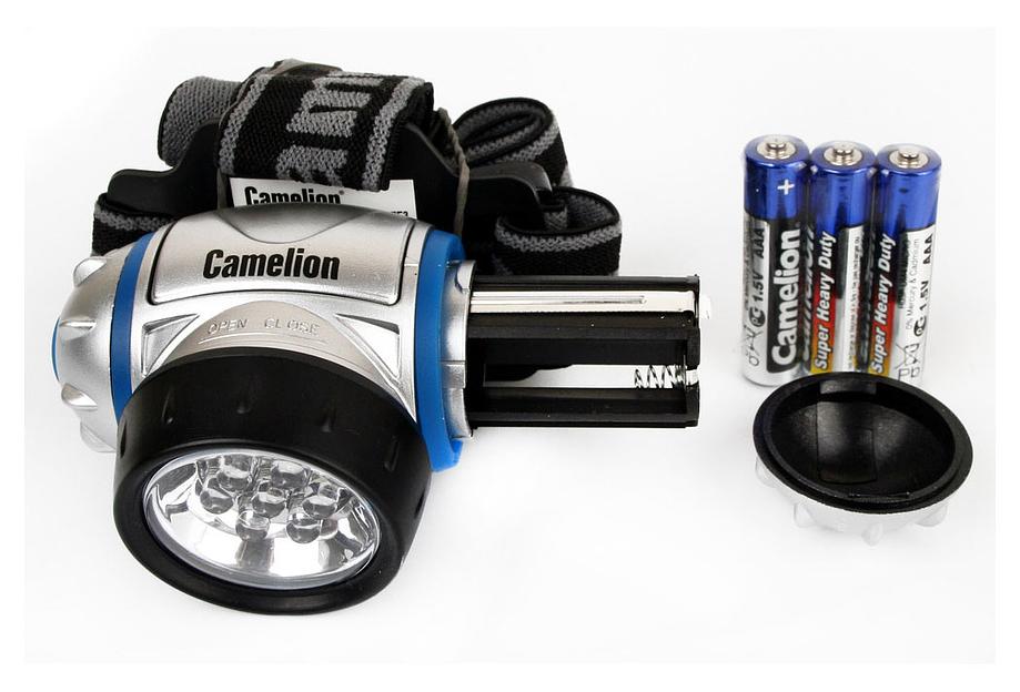 Фонарь налобный Camelion LED5310-7F3 серебристый/черный лам.:светодиод. AAAx3 (7534) фото 5
