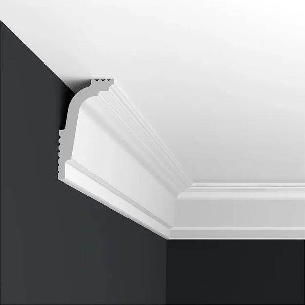 Плинтус потолочный Format 06011D 2000х110х125 мм, белый ОПТ фото 1