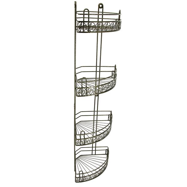 RUS-385286-4 Полка для ванной 4-ярусная угловая Premium фото 1