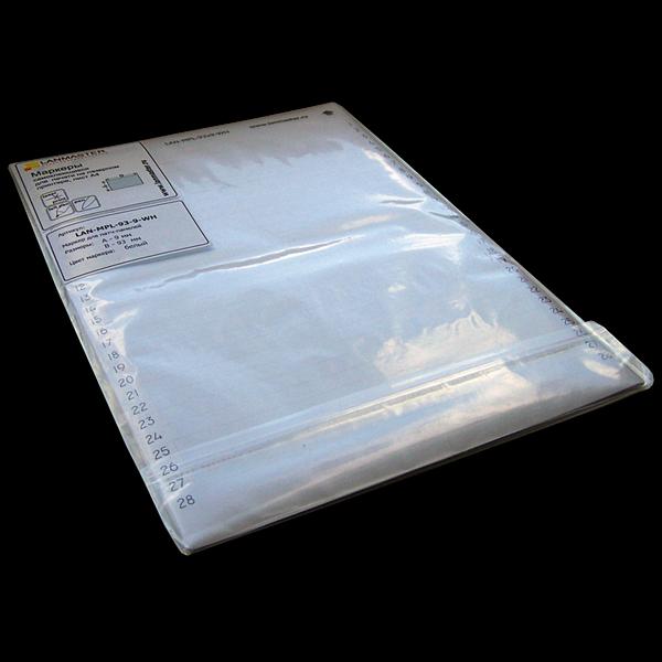 Маркер самоклеющийся, л.А4, 87х9, для патч-панелей, белый, 56 шт/л. (LAN-MPL-87x9-WH) фото 1